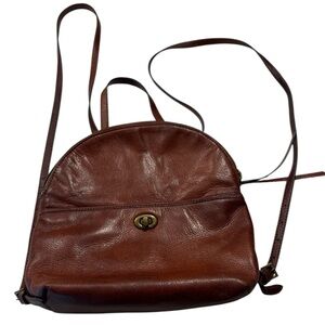 Margot New York Camille Brown Leather Backpack